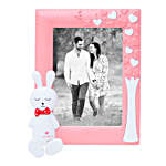 Personalised Pink Cute Bunny Rabbit Photo Frame