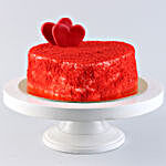 Sweet Red Heart Velvet Cake- 1 Kg