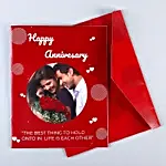 Personalised Dark Red Anniversary Greeting Card