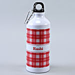 Set Of 2 White Personalised Water Bottles Hand Delivery