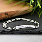Personalised Mens Engraved Silver Bracelet