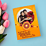 Designer Rakhi N Personalised Greeting Card For Bro