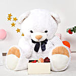 Cute Brown Paw Teddy Bear- White