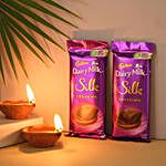 Happy Diwali Dairy Milk Silk N Diya Combo
