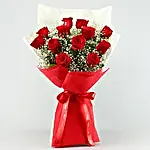 Confetti Of Love Red Color Roses Flower Bouquet