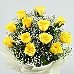 Joyful Vibe Yellow Roses Bouquet