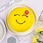 Happy Emoji Pineapple Cake Eggless 1 Kg