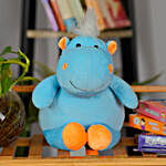 Happy Cuddly Blue Hippo