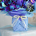 Blue Love Orchid in a Vase