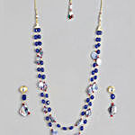 Navy Blue Mother of Pearl Layered Set