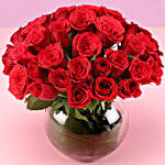 Extravagant 40 Red Color Roses Arrangement