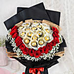 Classy Bouquet & Red Velvet Combo