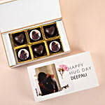 Happy Hug Day Personalised Chocolate Box- 6 Pcs