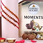 Sneh Blessed Rudraksha Rakhi Set & Ferrero Rocher Moments