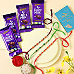 Sneh Bright Beads Rakhi Set & Dairy Milk Chocolates