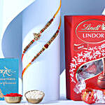 Sneh Devotional Rakhi Set & Lindt Chocolate