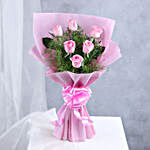 Pretty In Pink Bouquet & Truffle Cake Combo