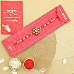 Sneh Kundan Beads Rakhi & Personalised Mug