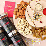 Sneh Bhaiya Bhabhi Kundan Rakhi with Healthy Nuts