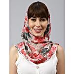 Floral Chiffon Printed Stole Gift Set