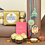 Sneh Bhaiya Bhabhi & Bal Ganesha Rakhi With Rocher Box