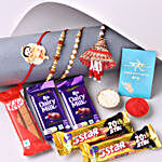 Sneh Family Festive Rakhi Set & Assorted Chocolates
