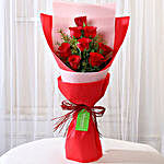 Sneh Rudraksha Rakhi & Red Rose Love