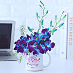 Enchanting Orchid Aquarius Personalised Mug