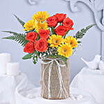 Bountyful Wishes Roses & Gerberas Potli
