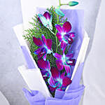 Enchanted Blue Orchid Flower Bouquet