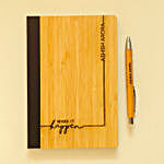 Personalised Bamboo Notebook N Pen Set