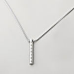 Personalised Silver Neck Chain With Round Pendant