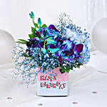 Personalised Blooming Birthday Vase & Cream Cake