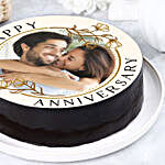 Personalised Anniversary Chocolate Photo Cake- 2Kg