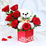 Big Bear Hug Rosy Vase
