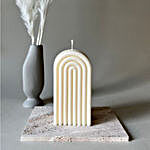 Arch Glow Décor Candle- White