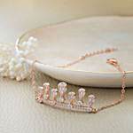 925 Silver Crown Bracelet- Rose Gold