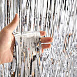 Party Time Silver Curtain Frills