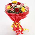Mixed Love 10 Roses Bunch
