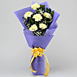 Sunshine Love 6 Yellow Carnations Flower Bouquet