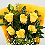 Sunshine Surprise 6 Yellow Roses Bunch