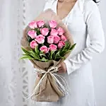 Sweet Pink Roses Bunch