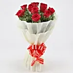 Velvety Red Roses Bouquet