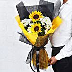 Sunflower and Daisy Radiance Bouquet