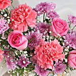 Tender Carnation and Rose Tribute For Mom