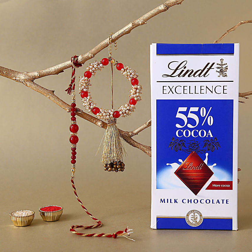 Sneh Delightful Family Rakhis with Lindt Chocolate bar