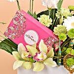 Lumba Rakhi Flowers & Sweets Box