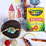 Sneh Elephant Rakhi & Crayola Kids Set