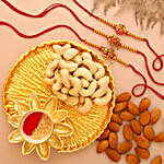 Sneh Devotional Rakhi Set With Almonds & Cashews