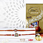 Shiva N Ganesha Enigmatic Charm Rakhi Set With Lindt Pack